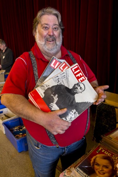 Regular Ray Nichols with an extensive selection of magazines and newspapers.