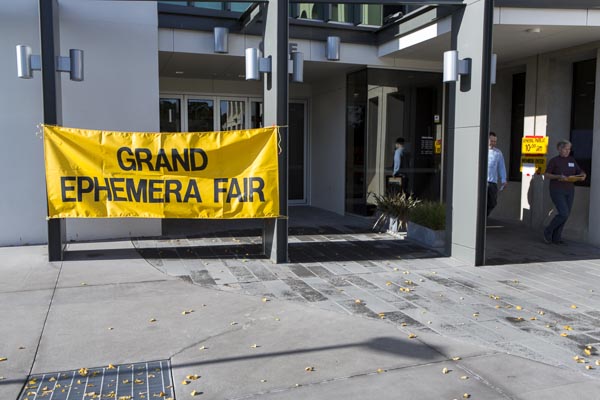 Entry to the fair, Camberwell Civic Centre. Photograph: Mimmo Cozzolino, 2014.