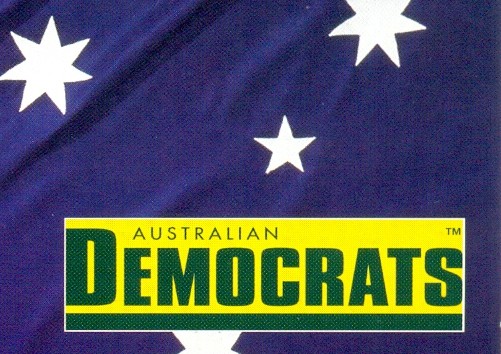 Vote Democrat to stop One Nation dividing Australia, post card, 11 x 15.5 cm, 1998. Collection of Mandy B.