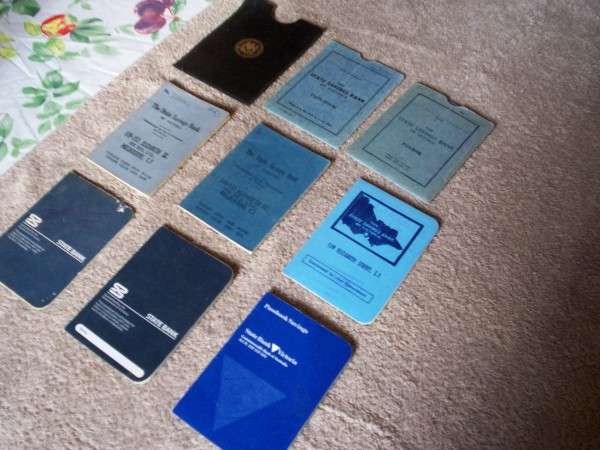 Collection of bank books.