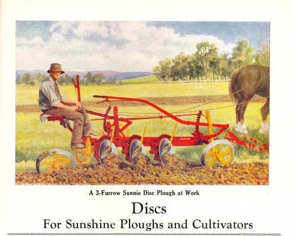 Illustration from 'Sunshine farm implements catalogue', 1928. Collection of K. Houston.