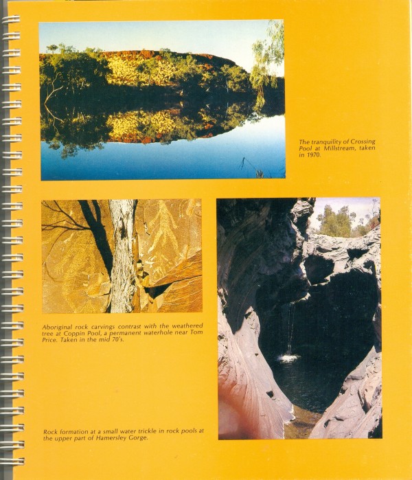About water in 1982 Pilbara diary,  published by Hamersley Iron. Collection of Richard Felix.