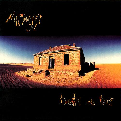 Cover of 'Diesel and Dust', 1987 which carried the hit sings 'Dead Heart' and Beds are Burning'. CBS