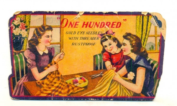 'One Hundred' needle kit; card with same design both sides. Collection of member DP.