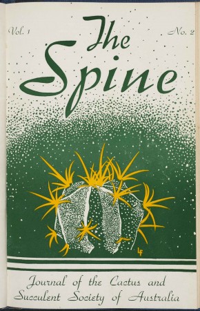 Lex Fuaux (artist), The Spine, Official Journal of the Cactus and Succulent Society of Australia, 1 (1), January 1948